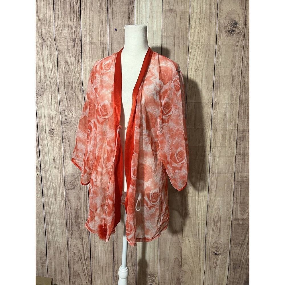 Vintage MSM Fashion Sheer Pink Cardigan - Picture 2 of 11